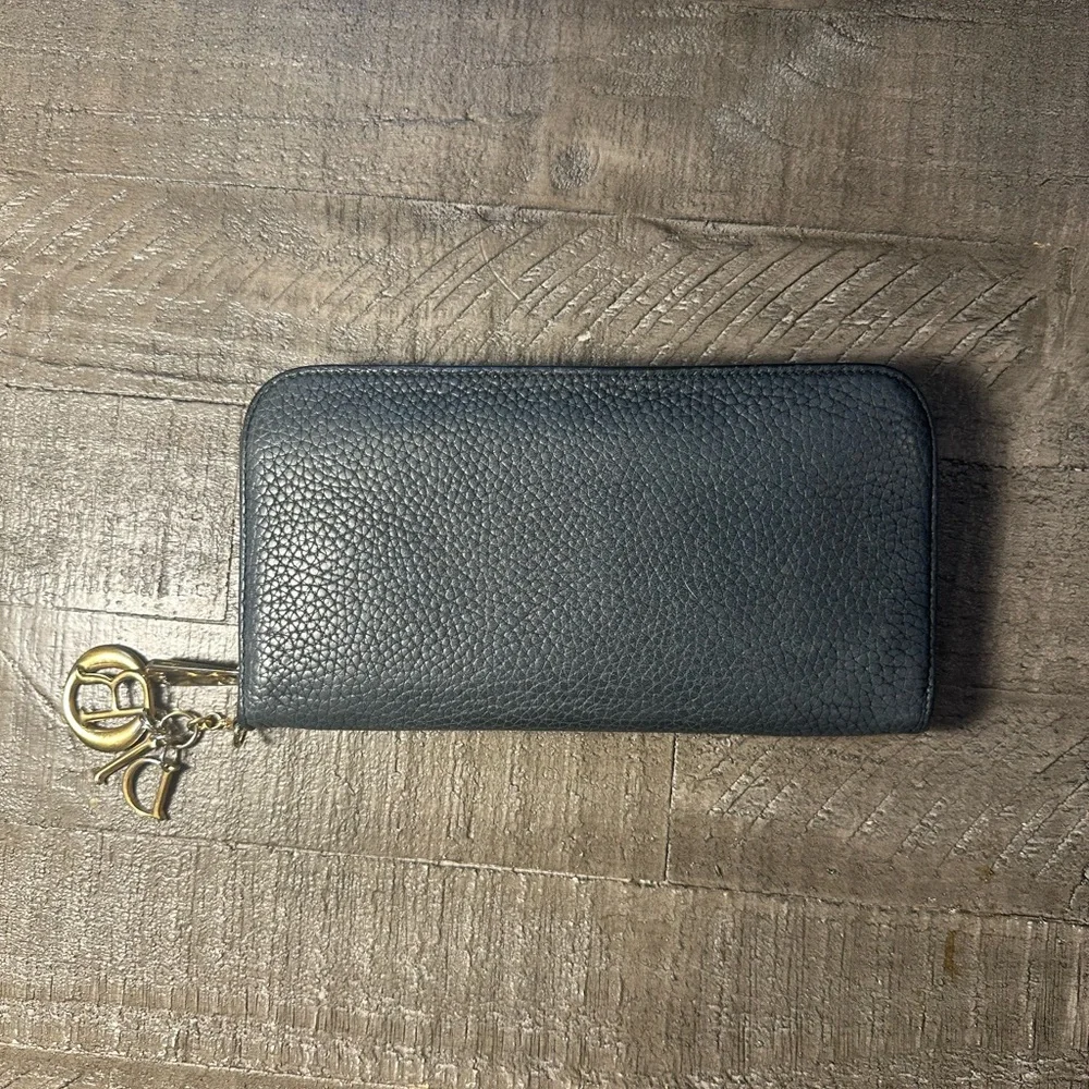 Dior Diorissimo Navy and Pink Leather Wallet